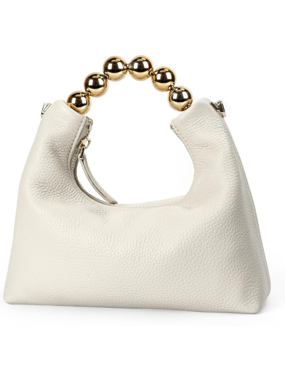 Stylish Top Handle Leather Clutch Purse | Women's Designer Pearl Tote Bag